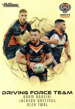 2023 NRL Traders Titanium - Driving Force Team #DFT16 Wests Tigers Front